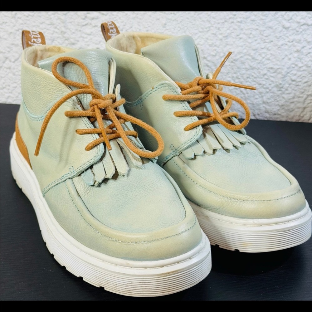 Dr. Martens Jamima San Diego Blue Green Leather Chukka Boots Size 8 - Picture 6 of 11